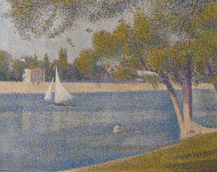 Georges Seurat The river Seine at La Grande-Jatte France oil painting art